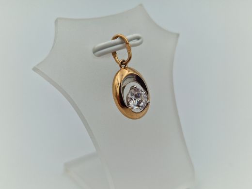 Zelta kulons ar cirkoniju, 1.01 g