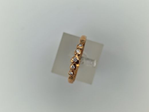 Zelta gredzens ar cirkoniju, 1.15 g, izm. 18