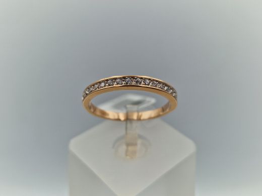 Zelta gredzens ar cirkoniju, 2.39 g, izm. 18.5
