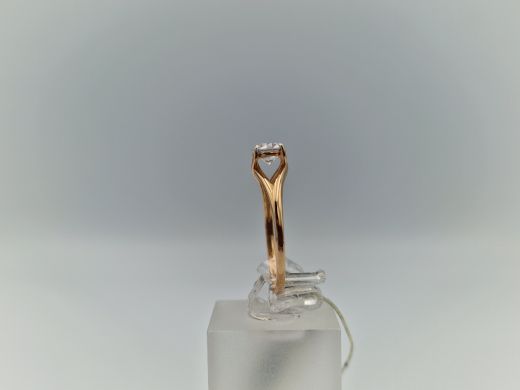 Zelta gredzens ar cirkoniju, 1.66 g, izm. 18