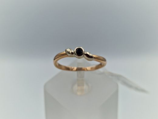 Zelta gredzens ar cirkoniju, 2.15 g, izm. 18.2