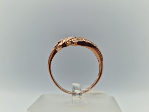 Zelta gredzens ar cirkoniju, 2.56 g, izm. 18.5