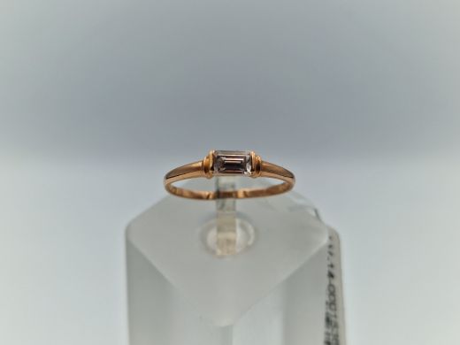 Zelta gredzens ar cirkoniju, 1.13 g, izm. 17