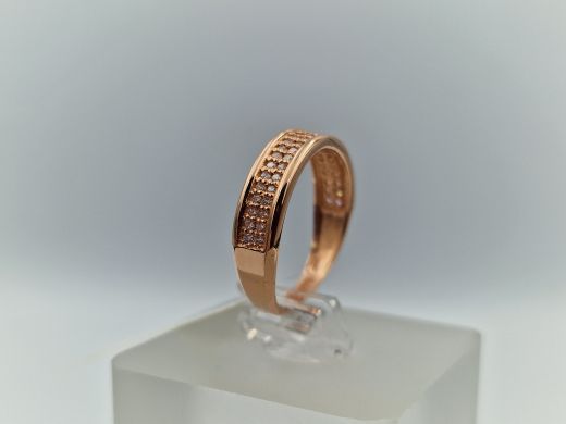 Zelta gredzens ar cirkoniju, 2.17 g, izm. 17