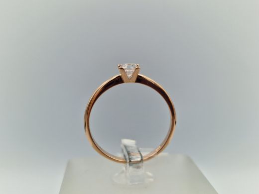 Zelta gredzens ar cirkoniju, 1.42 g, izm. 17