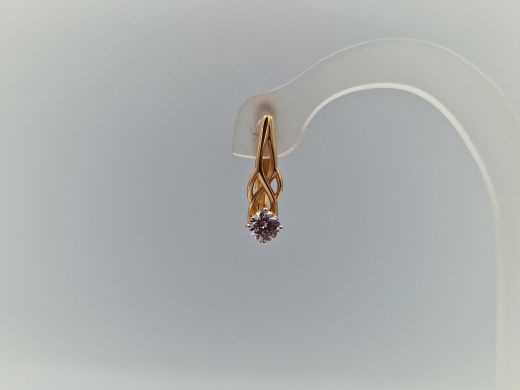 Zelta auskari ar cirkoniju, 2.23 g