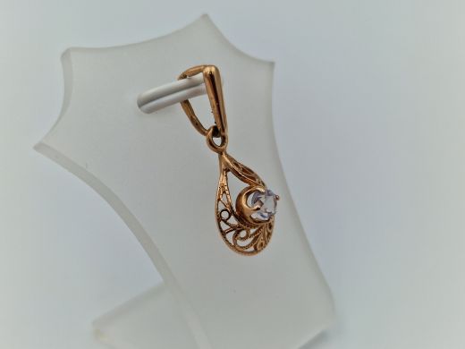 Zelta kulons ar cirkoniju, 1.21 g