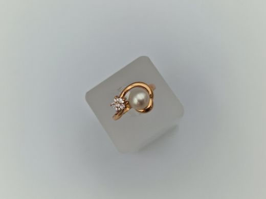 Zelta gredzens ar cirkoniju, 3.09 g, izm. 17