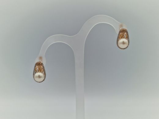 Zelta auskari ar cirkoniju, 4.69 g