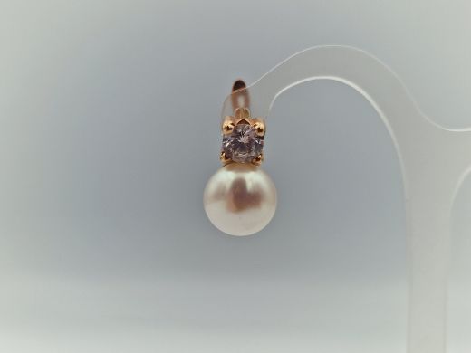 Zelta auskari ar cirkoniju, 3.36 g