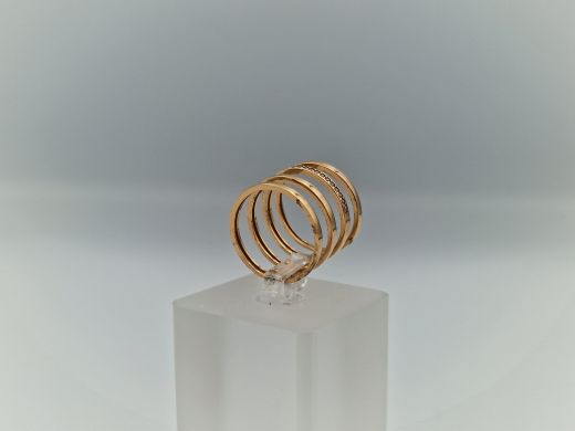 Zelta gredzens ar cirkoniju, 4.42 g, izm. 17