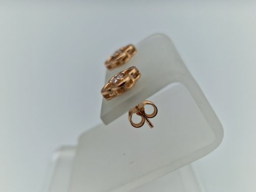 Zelta auskari ar cirkoniju, 1.53 g