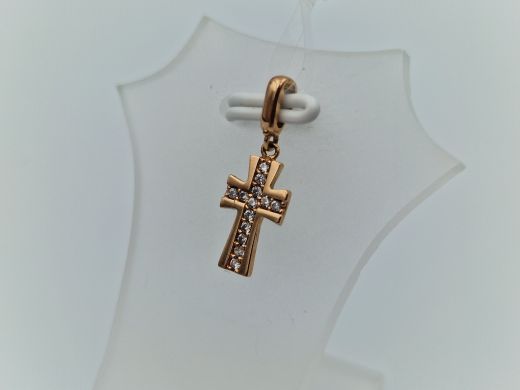 Золотой кулон с цирконом, 0.75 г