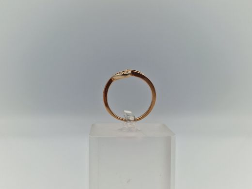 Zelta gredzens ar cirkoniju, 1.82 g, izm. 17
