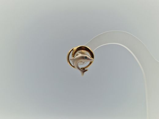 Zelta auskari ar briljantu, 3.36 g