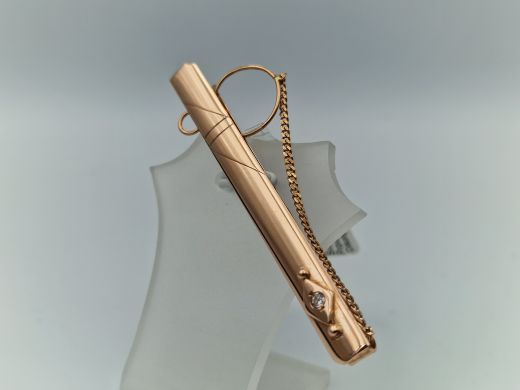 Золотой кулон с цирконом, 4.46 г