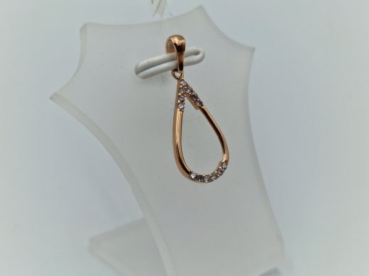 Золотой кулон с цирконом, 0.58 г