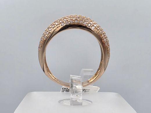 Gold ring with zircon, 3.38 g, size 16.5