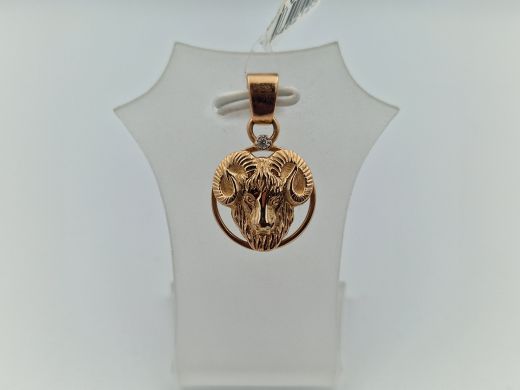 Zelta kulons ar cirkoniju, 2.34 g