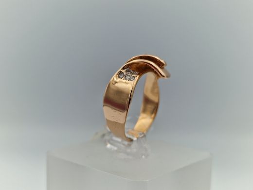 Zelta gredzens ar cirkoniju, 3.45 g, izm. 16.5