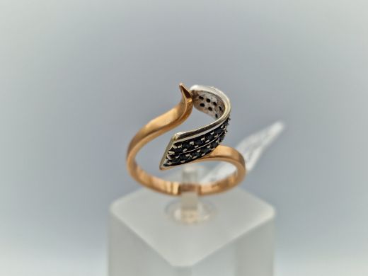 Zelta gredzens ar cirkoniju, 4.03 g, izm. 18