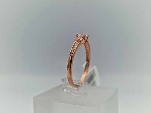 Zelta gredzens ar cirkoniju, 1.7 g, izm. 19