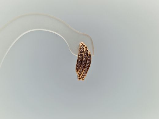 Zelta auskari ar cirkoniju, 1.94 g