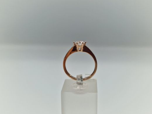 Zelta gredzens ar cirkoniju, 2.35 g, izm. 16.5