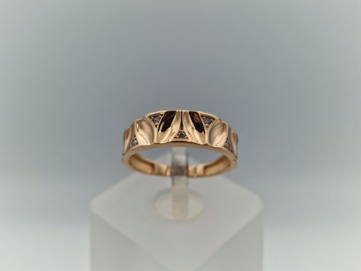 Zelta gredzens ar cirkoniju, 2.45 g, izm. 17