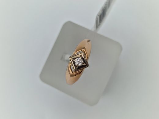 Zelta gredzens ar cirkoniju, 2.47 g, izm. 18