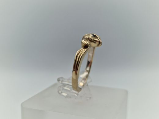 Zelta gredzens ar cirkoniju, 3.02 g, izm. 15.5