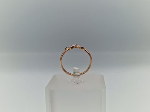 Zelta gredzens ar cirkoniju, 1.14 g, izm. 16