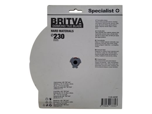 Dimanta disks Britva 230X2X22 Mm, Specialist+