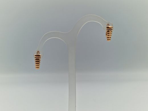 Zelta auskari ar cirkoniju, 1.82 g