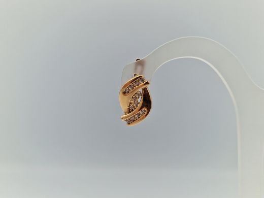 Zelta auskari ar cirkoniju, 4.64 g