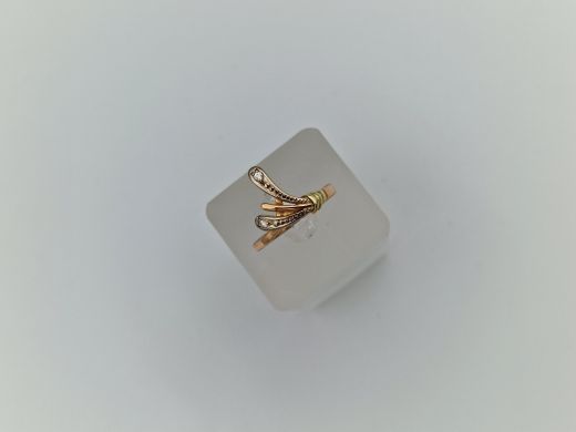 Zelta gredzens ar cirkoniju, 3.08 g, izm. 17.5