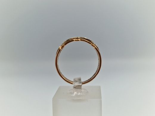 Zelta gredzens ar cirkoniju, 2.87 g, izm. 18