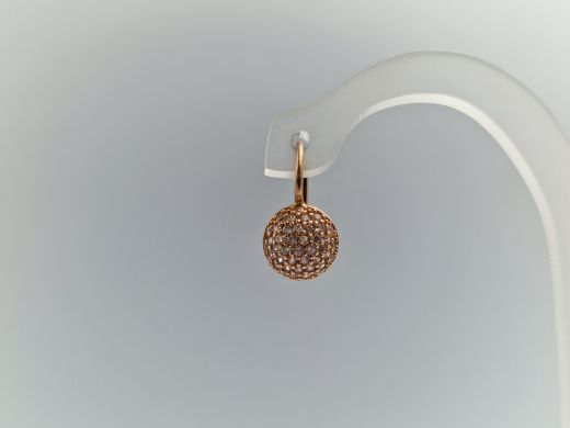 Zelta auskari ar cirkoniju, 3.17 g