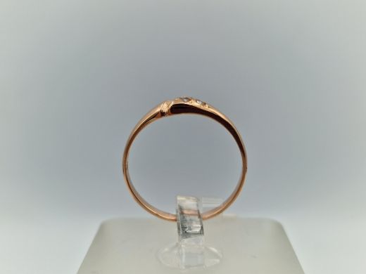 Zelta gredzens ar cirkoniju, 1.35 g, izm. 16.5