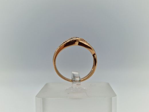 Zelta gredzens ar cirkoniju, 2.28 g, izm. 16