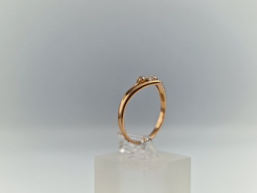 Zelta gredzens ar cirkoniju, 1.56 g, izm. 17