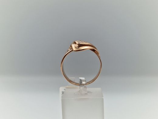 Zelta gredzens ar cirkoniju, 3.65 g, izm. 18.5