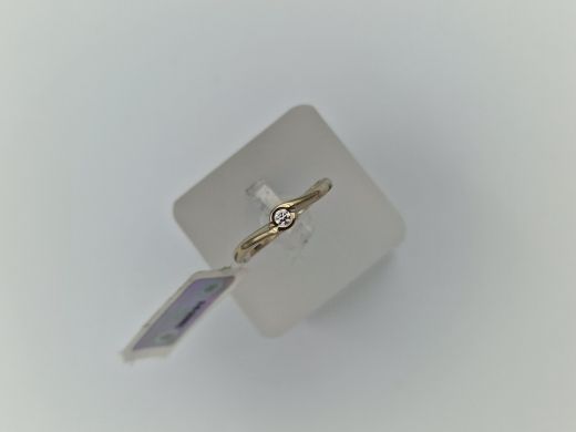 Zelta gredzens ar briljantu, 2.32 g, izm. 17.5