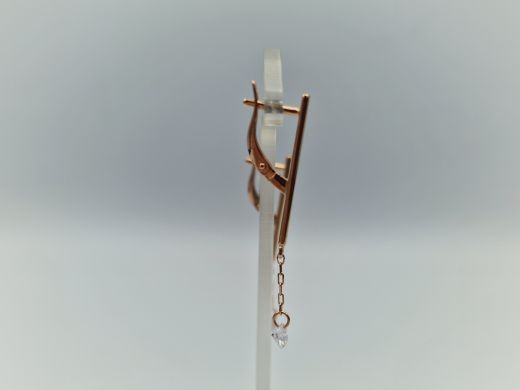 Zelta auskari ar cirkoniju, 2.61 g