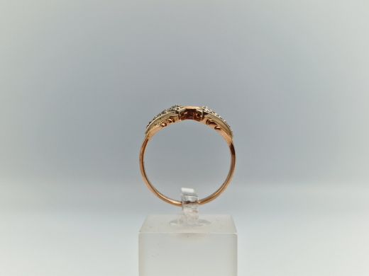 Zelta gredzens ar cirkoniju, 3.49 g, izm. 18.5