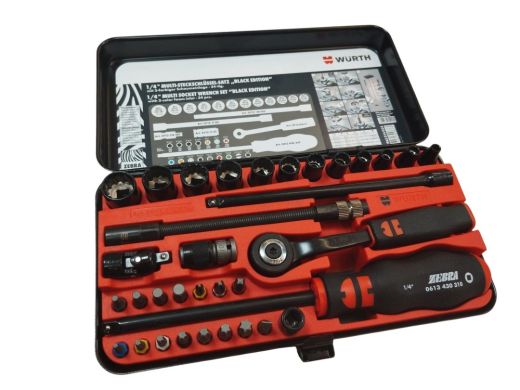 Wurth 1/4 Multi Socket Wrench Set Black Edition