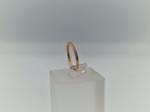 Zelta gredzens ar cirkoniju, 0.84 g, izm. 16.5