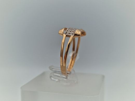 Zelta gredzens ar cirkoniju, 2 g