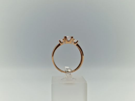 Zelta gredzens ar cirkoniju, 2.41 g, izm. 17