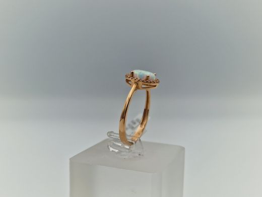 Zelta gredzens ar cirkoniju, 2.03 g, izm. 19